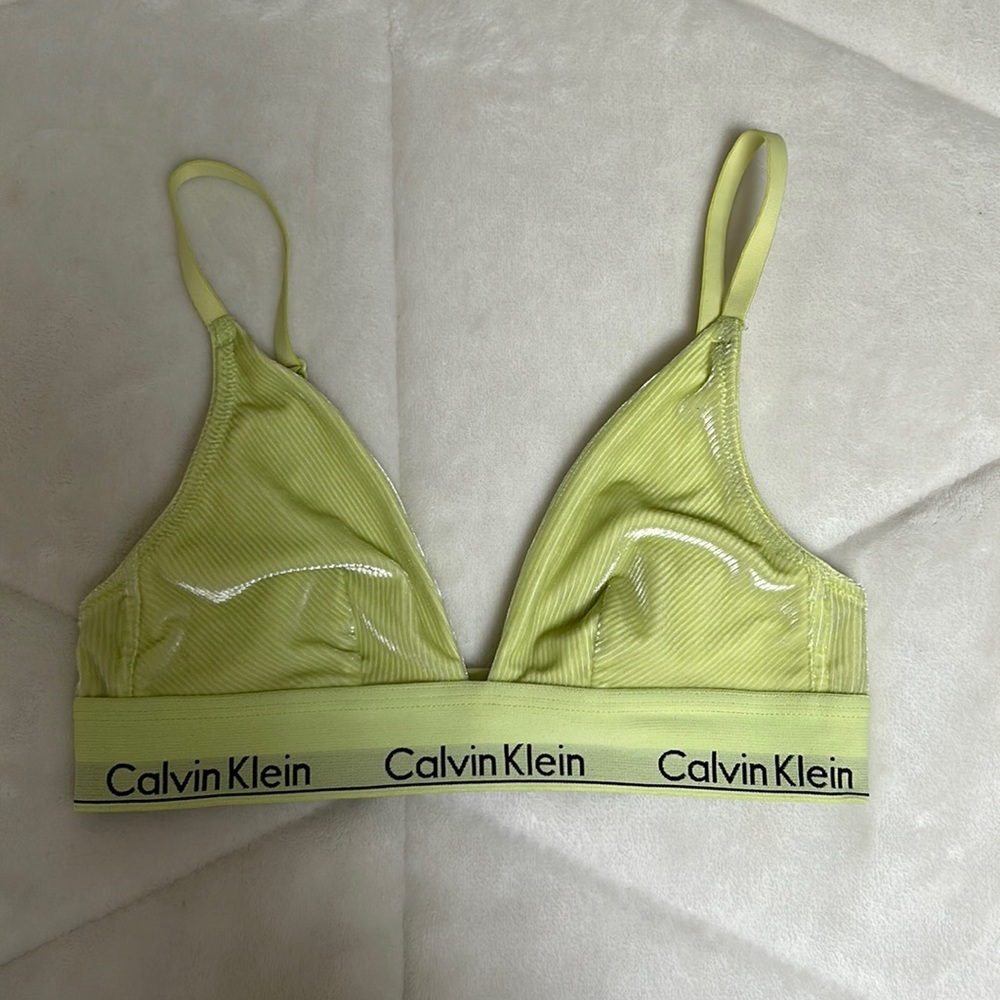 Calvin Klein Triangle Bralette - Velvet
